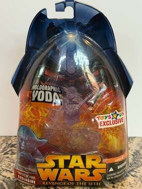 Star Wars Revenge of the Sith Holographic Yoda Action Figure Toys R Us Exclusive